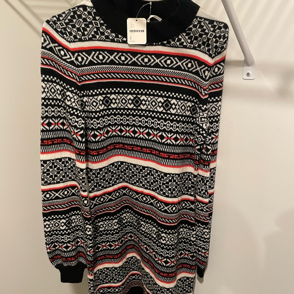 FP Movement by Free People Black and White Knit Dress